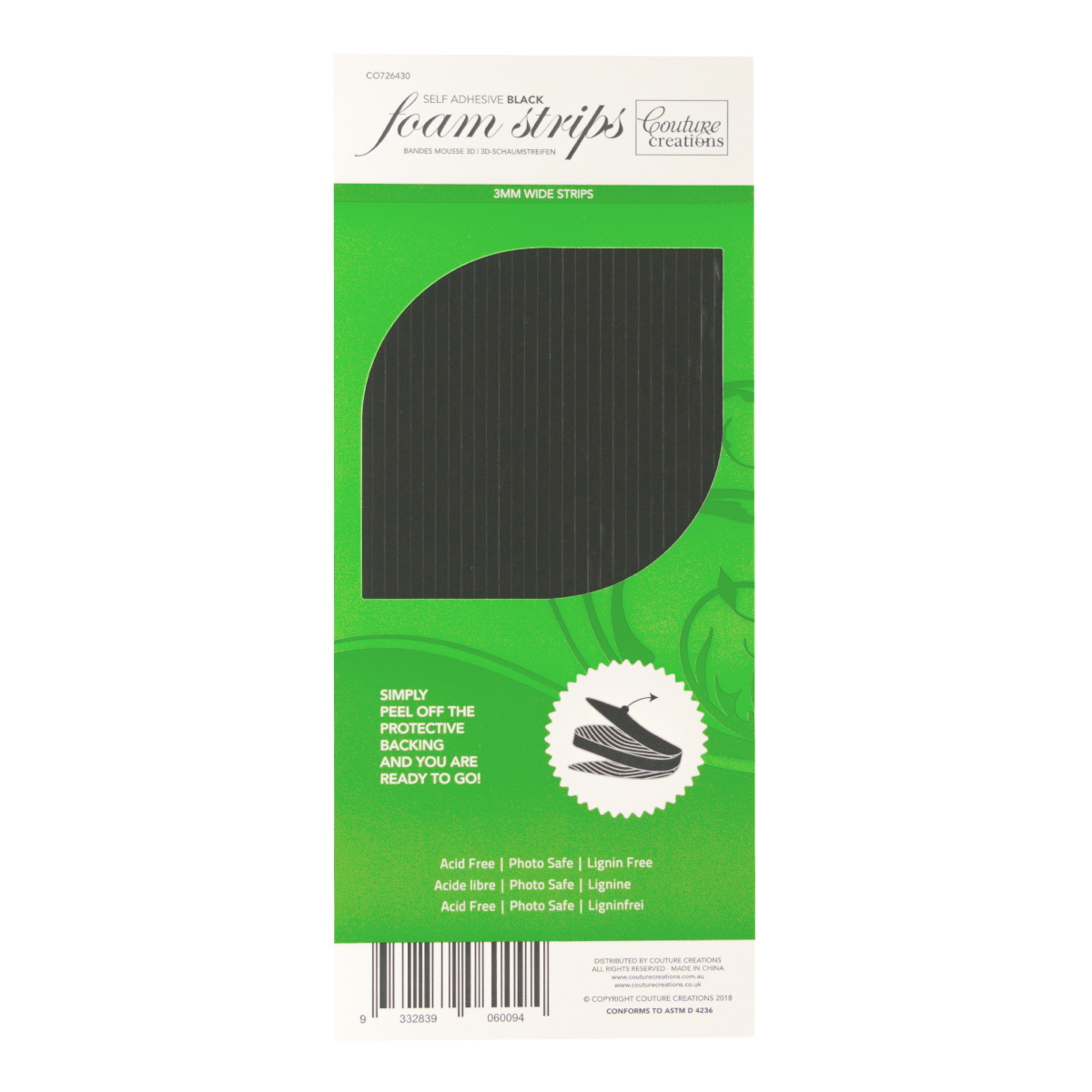 CC 3D Foam Strips Black Sensational Crafts
